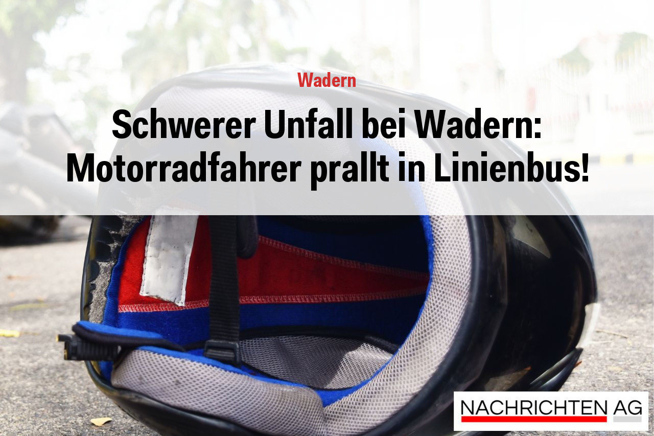 Schwerer Unfall bei Wadern: Motorradfahrer prallt in Linienbus!